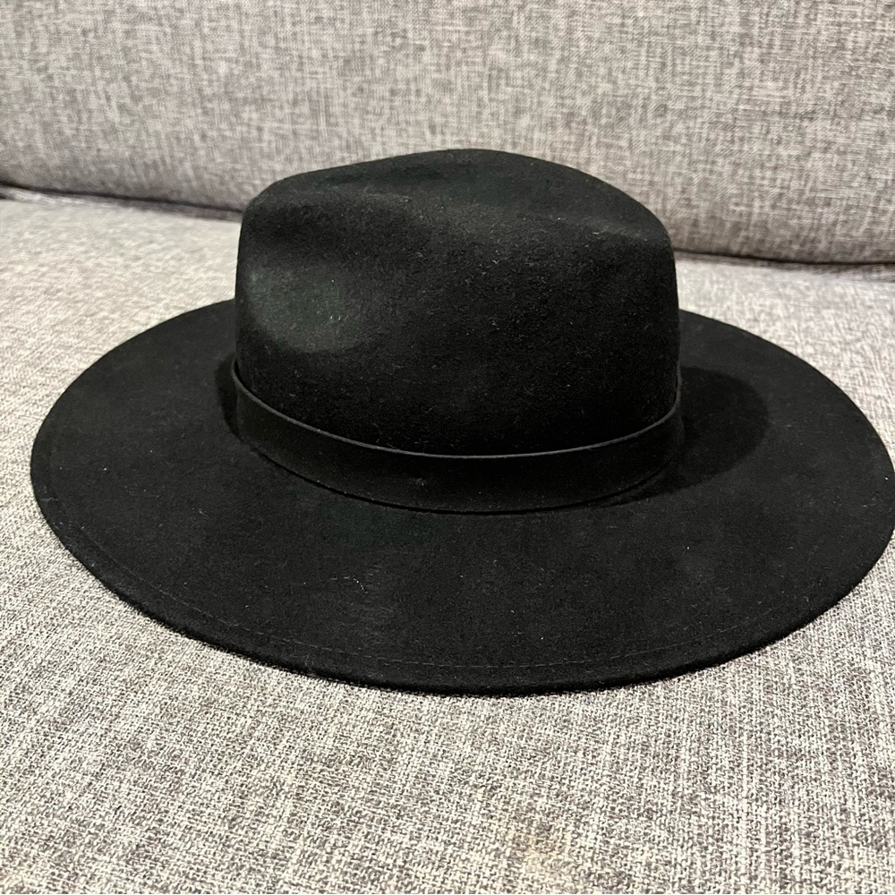 FREE PEOPLE Black Wool Felt and Suede Rancher Hat - Picture 8 of 9